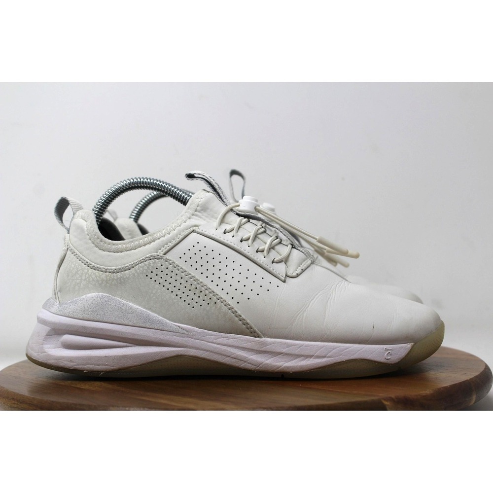 Clove Shoes Mens Size 7 Womens 8.5 White Toggle Laces Slip On Nursing CL097